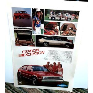 1981 Chevy Citation 4 Door and X11 Car Original Print Ad